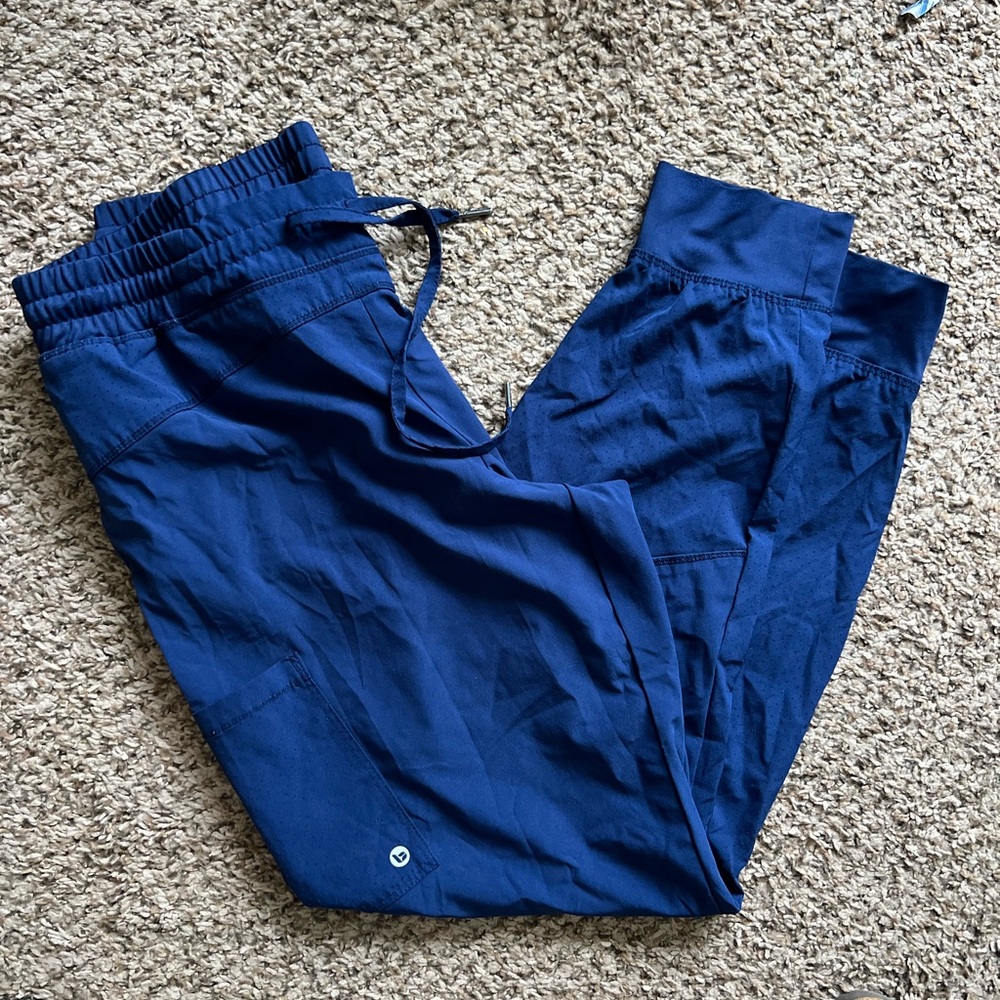 Barco Uniforms Blue Cropped Pants Relaxed Fit